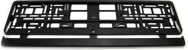 Merkloos sans marque kentekenplaat houder hard - zwart - voor plaatmaat: 520x110mm - enkel 1 stuk