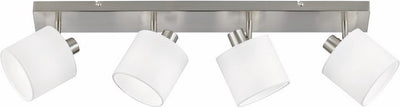 Rl live your light reality tommy - opbouwspot - nikkel mat - excl. 4x e14 - witte kap