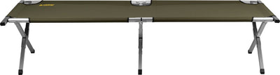 Abbey camp campingbed xl - luxe - zwart - 200 x 68 x 43 cm - aluminium