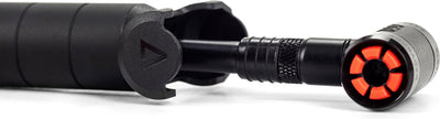 Acid pump race hybrid hp-pomp -fietspomp - zorgt voor hoge bandenspanning - 120 psi - intrekbare slang - handvat vergrendeling - zwart