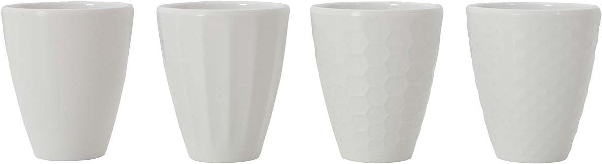 Gimex - royal line - eierdop hoog - ivory - 4 stuks