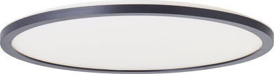 Brilliant brennan - plafondlamp - badkamer - led 24w 4000k - 3-step dimmer - ip44 - zwart wit
