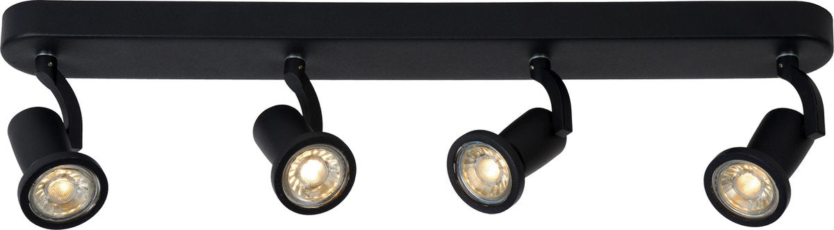 Lucide jaster-led - plafondspot (plafondlamp) - led - gu10 - 4x5w 2700k - zwart