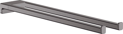 Hansgrohe addstoris q handdoekhouder 2-lids - geborsteld zwart chroom (antraciet)