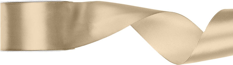 Partydeco satijn lint 50mm breed koud goud, rol 25 meter - hobbylint - sierlint - cadeaulint - satin ribbon