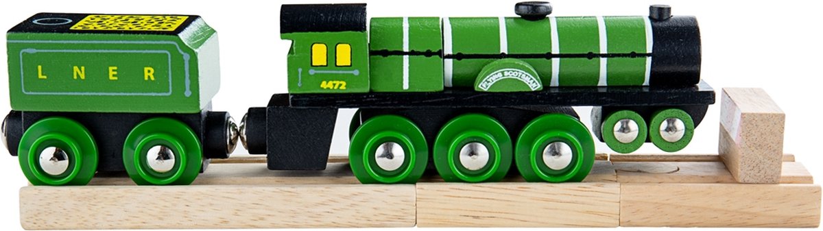 Bigjigs houten trein flying scotsmann