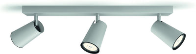 Philips led philips paisley opbouwspot - 3-lichts - aluminium
