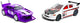 Hot wheels - pull-back speeders - set van 2 speelgoedauto's - schaal 1:43