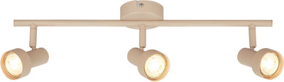Briloner b.k.licht tapp - opbouwspot - plafondspot (plafondlamp) - 3x gu10 fitting - taupe beige - 47.5 cm