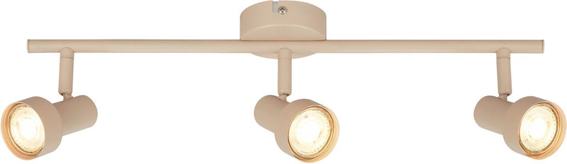 Briloner b.k.licht tapp - opbouwspot - plafondspot (plafondlamp) - 3x gu10 fitting - taupe beige - 47.5 cm