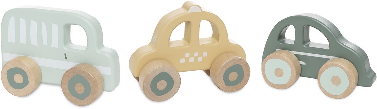 Jollein houten auto op wielen (3pack)
