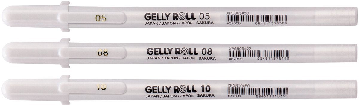 Sakura gelschrijver gelly roll classic set à 3 breedtes wit | 6 stuks
