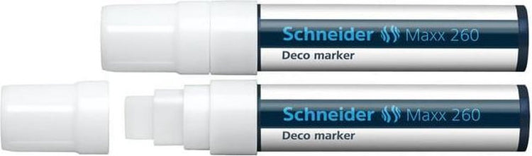 Schneider schrijfwaren schneider krijtmarker - maxx 260 - wit - 2 stuks - krijtstift - s-126049-2