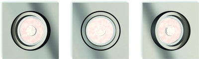 Philips led philips donegal - inbouwspot - 3 lichtpunten - mat chroom