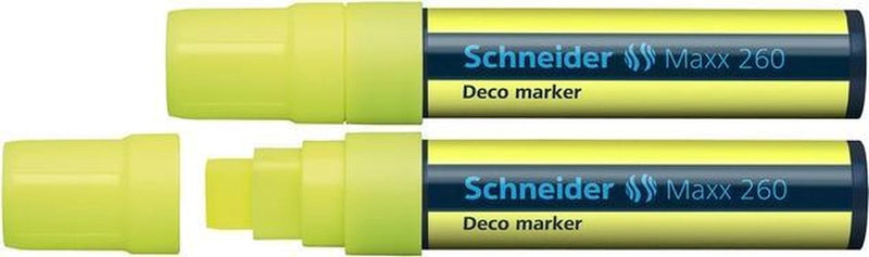Schneider schrijfwaren schneider krijtmarker - maxx 260 - fluorgeel - 2 stuks - s-126005-2