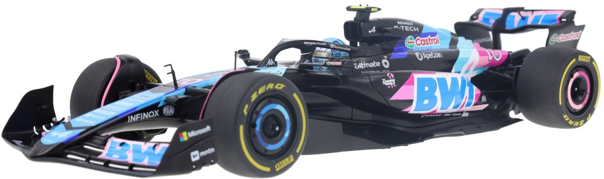 Geen automerk alpine a524 solido modelauto 1:18 2024 pierre gasly bwt alpine f1 team s1814002 monaco gp