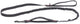 Beeztees parinca premium elastische hondenriem - hondenlijn - weersbestendig - nylon - zwart - 180cmx20mm