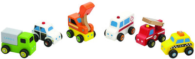 Viga toys - mini voertuigen - set - 6 stuks