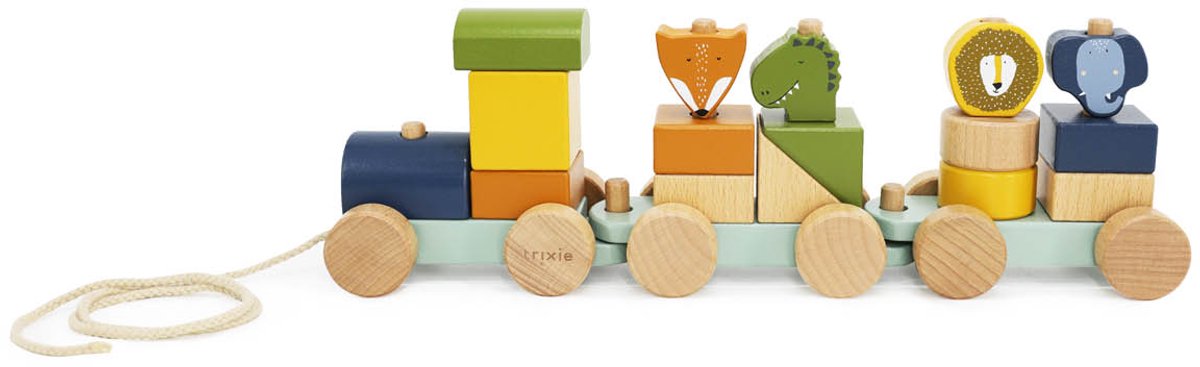 Trixie houten dierentrein â€“ 18m+ â€“ fsc hout - leuk als verjaardagscadeau