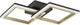 Eglo calliera plafondlamp - led - 52.5 cm - zwart|goud|wit - dimbaar