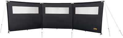 Abbey camp windscherm met topbuis - grijs - ca. 500 x 145 cm - met raam