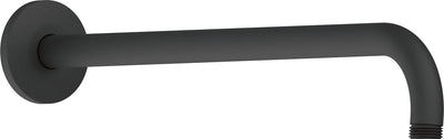 Duravit douchearm 41 cm wandmontage rond metaal zwart mat – regendouche arm universeel 1 2 aansluiting