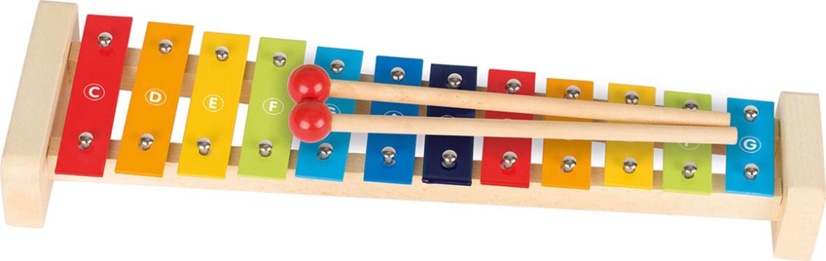 Goki houten xylofoon met liedboek, 4dlg.
