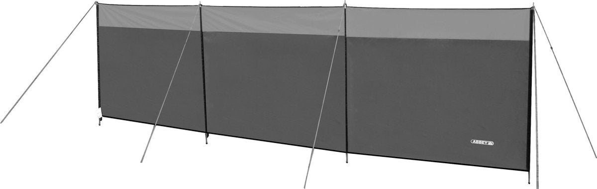 Abbey camp windscherm - polyester - 500 x 140 cm - grijs lichtgrijs