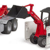 Bruder , miniatuurauto van de man tgs vrachtwagen met container, rood