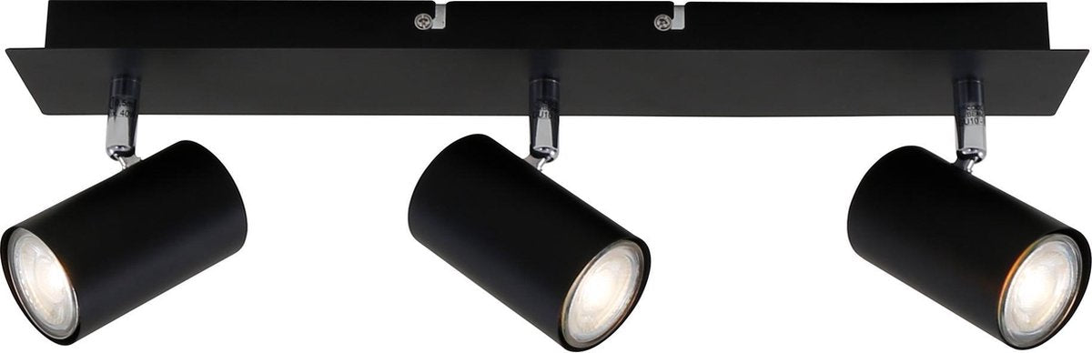 Briloner run - opbouwspot - plafondlamp met kantelbaar spots - plafondspot met gu10 - zwart