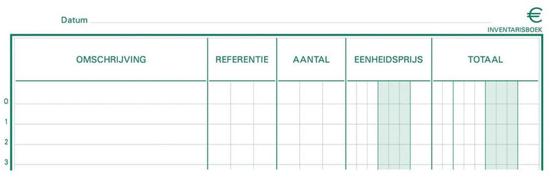 Exacompta inventaris formaat 32 x 195 cm nederlandstalig