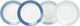 Gimex - colour line - diepbord - sky - 4 stuks