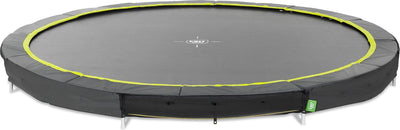 Exit toys exit silhouette sporttrampoline ø366cm - inground - ingraaftrampoline - rond - voor kinderen - zwart