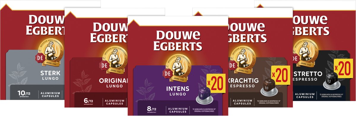 Douwe egberts koffiecups variatiepakket - 5 x 20 capsules