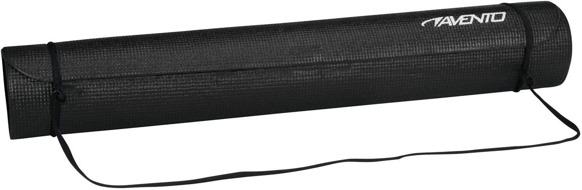 Avento fitness yoga mat basic - 173 x 61 x 0.4 cm - zwart