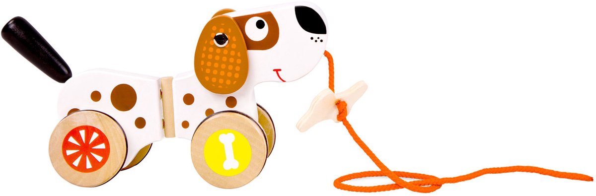 Small foot - houten trekfiguur hond
