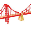 Bigjigs houten rails - dubbele hangbrug, 7dlg.