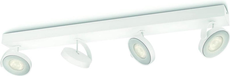 Philips led philips clockwork opbouwspot - 4-lichts - wit - warmglow