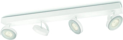 Philips led philips clockwork opbouwspot - 4-lichts - wit - warmglow