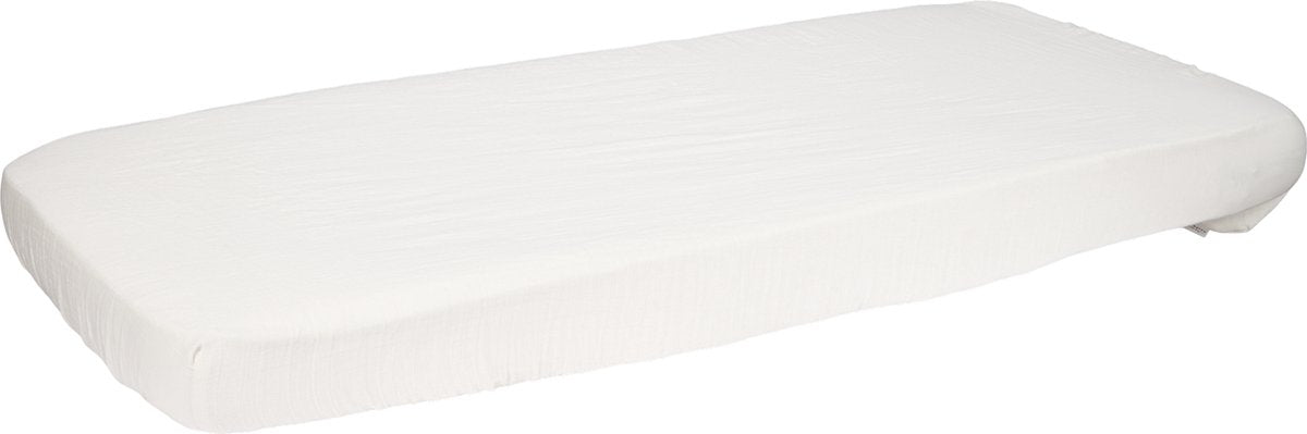 Little dutch hoeslaken hydrofiel wieg soft white