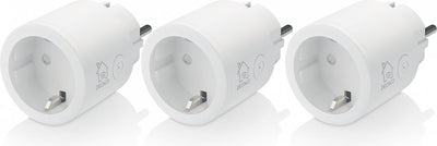 Deltaco smart home 3x slimme draadloze stekker - wifi - 10a - 2400w - timer - wit