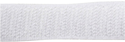 Creotime klitteband haak en lussluiting, b: 20 mm, wit, 5 m