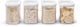 Mepal modula set bewaardozen - 4x 1000 ml - voorraaddoos - wit