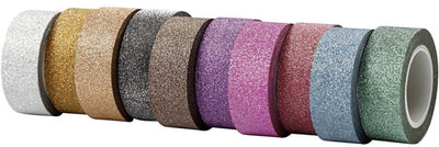 Creativ company glitter tape kleur,10st.