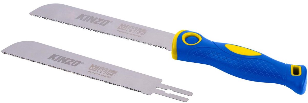 Kinzo japanse zaag set 3-delig – precisiezaag met verwisselbare zaagbladen – 17 22 tpi – handzaag voor hout en kunststof – 170 mm