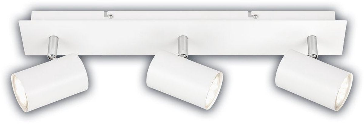 B.k.licht briloner isil a – opbouwspot – led plafondlamp – eek a lichtbron* – 50.000u – zwenkbaar spots – vervangbare lichtbron – wit – 45x8x12,3 cm