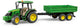 Bruder john deere tractor 5115 m met aanhanger 1:16
