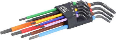 Bahco c1997torx 9p t-profiel haakse schroevendraaierset t 8, t 9, t 10, t 15, t 20, t 25, t 27, t 30, t 40 9-delig