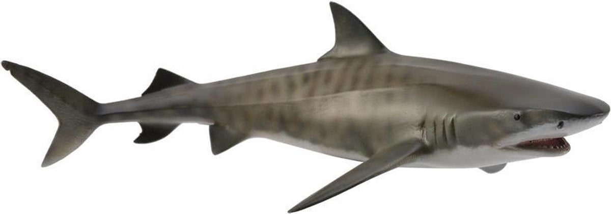 Collecta figurine - tijgerhaai - (l) - zeedieren - handgeschilderd - miniatuur