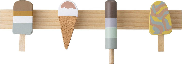 Bloomingville mini kids houten kinderkapstok ijsjes
